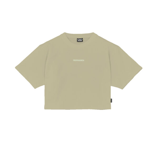 Propaganda Ribs Woman Crop Top Tee – Gravel