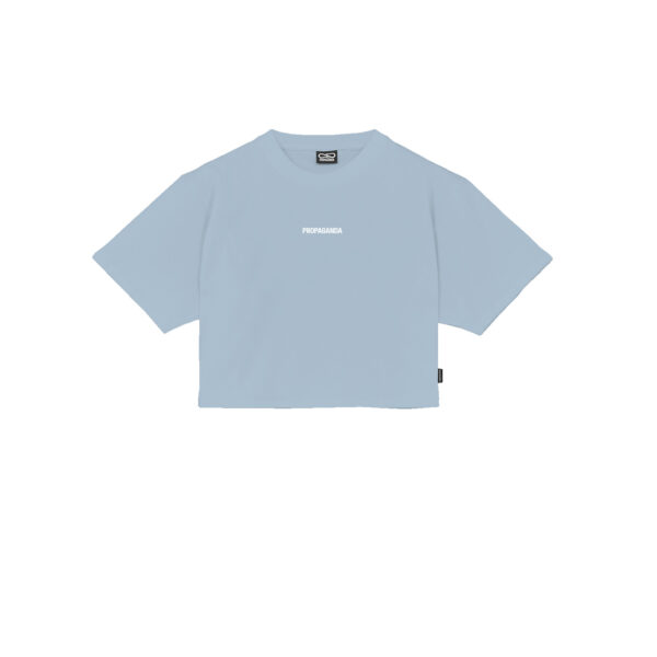 Propaganda Ribs Woman Crop Top Tee – Sky