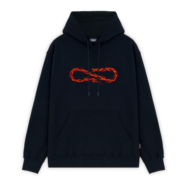 Propaganda Roma Logo Flame Hoodie – Black