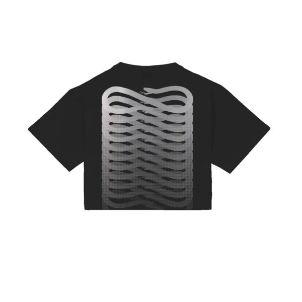 Propaganda Silver Leaf Ribs Croptop Tee – Black