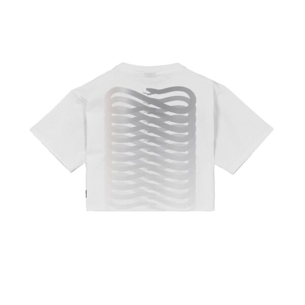 Propaganda Silver Leaf Ribs Croptop Tee – White