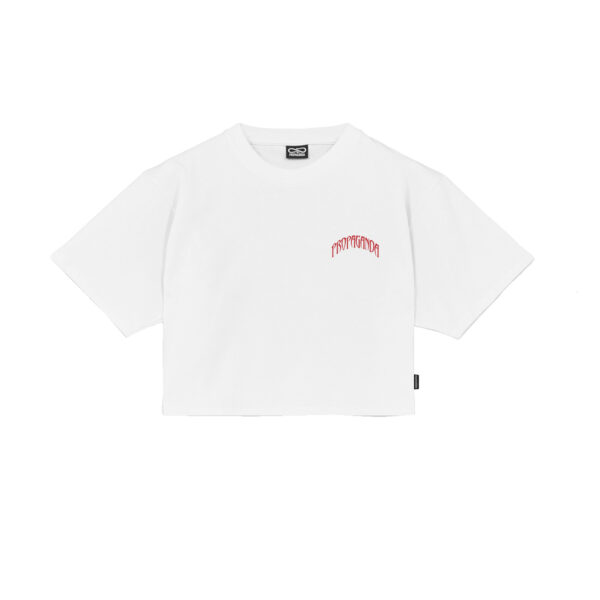 Propaganda Triangle Bengala Crop Top Tee – White