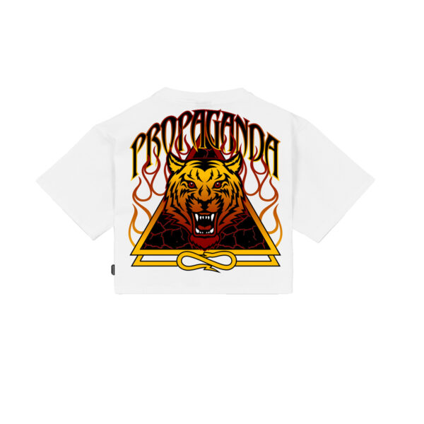 Propaganda Triangle Bengala Crop Top Tee – White