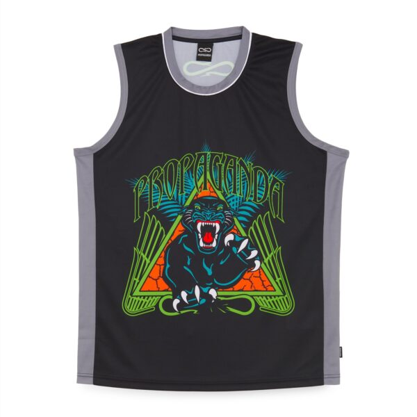 Propaganda Triangle Panther Basket Shirt – Black