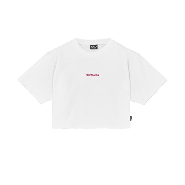 Propaganda Women Ribs Assault Croptop Tee – White