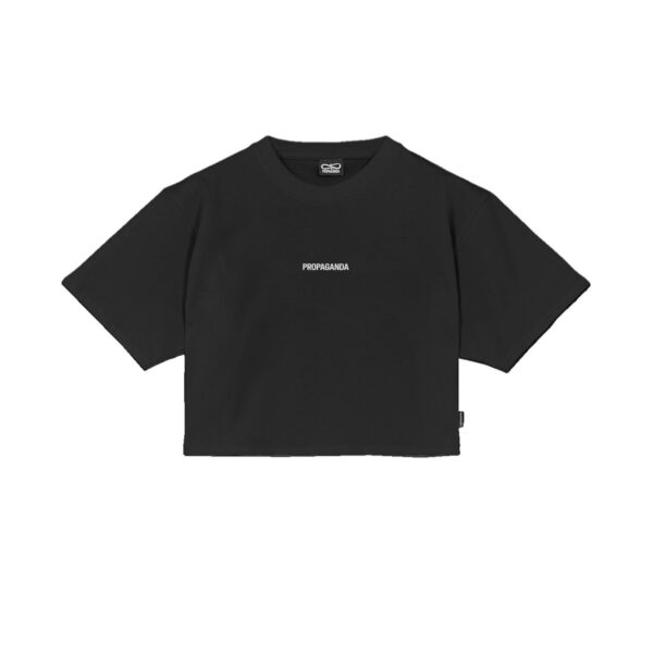 Propaganda Women Ribs Croptop Tee – Black