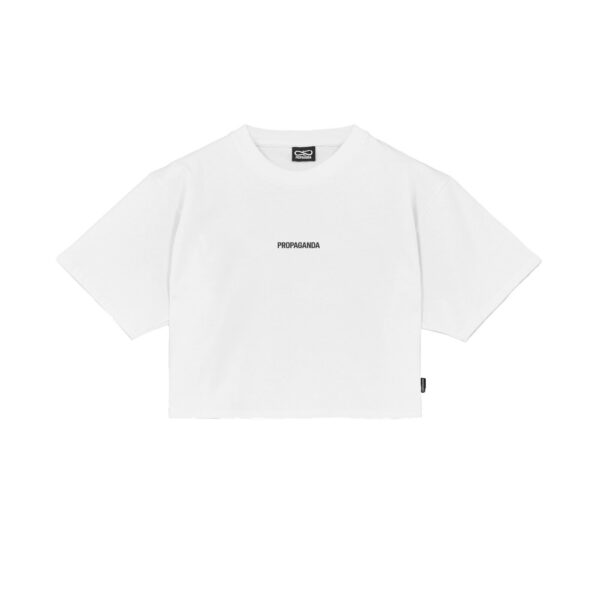 Propaganda Women Ribs Croptop Tee – White