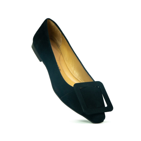 Prosperine Ballerina Da Donna In Camoscio Con Accessorio