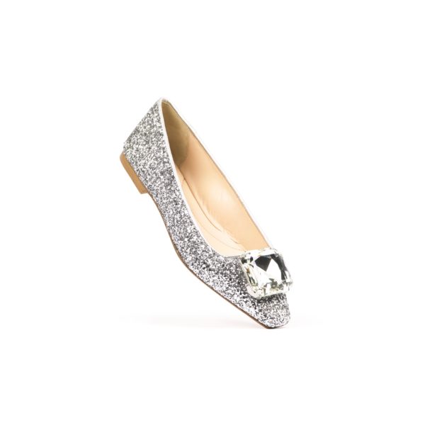 Prosperine Ballerina Da Donna In Glitter Con Pietra