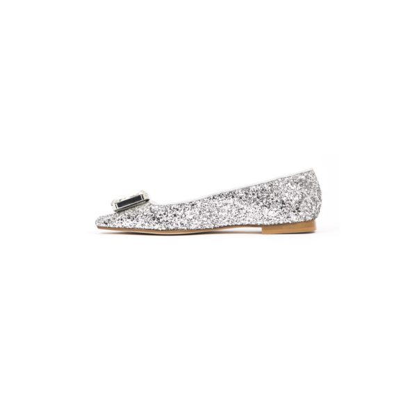 Prosperine Ballerina Da Donna In Glitter Con Pietra