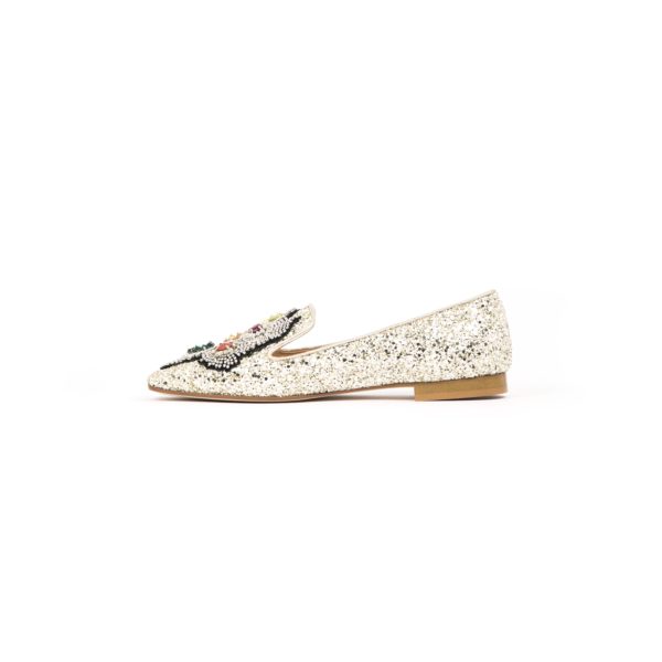Prosperine Ballerina Da Donna In Glitter Con Pietre