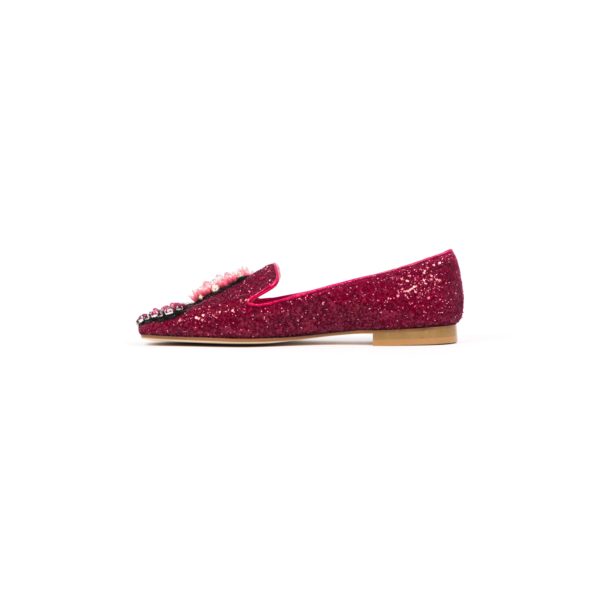 Prosperine Ballerina Da Donna In Glitter Con Pietre Colorate