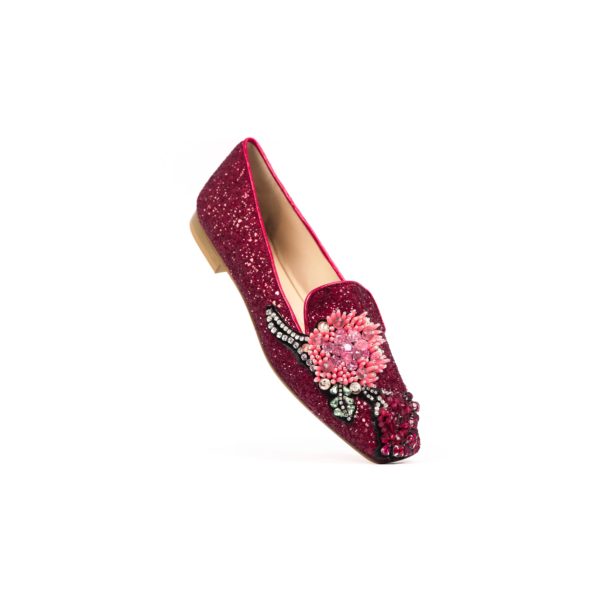 Prosperine Ballerina da Donna in Glitter con Pietre Colorate