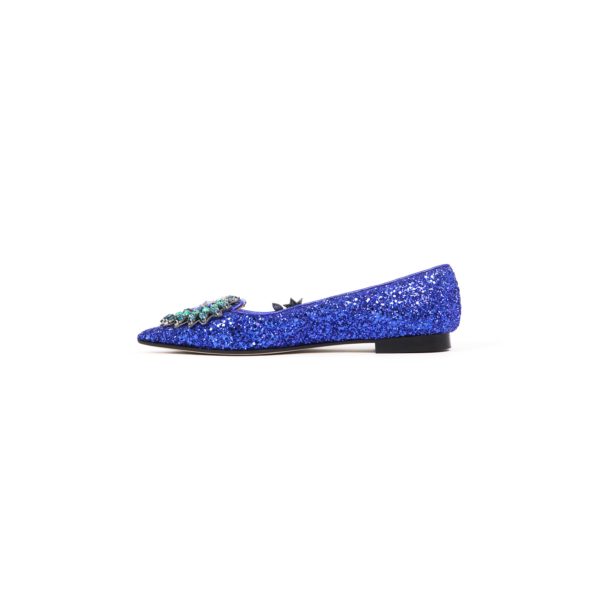 Prosperine Ballerina Da Donna In Glitter Con Ricamo