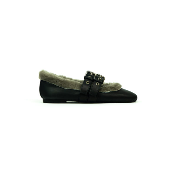 Prosperine Ballerina da Donna in Nappa con Peluche