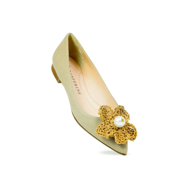 Prosperine Ballerina Da Donna In Tessuto Con Fiore