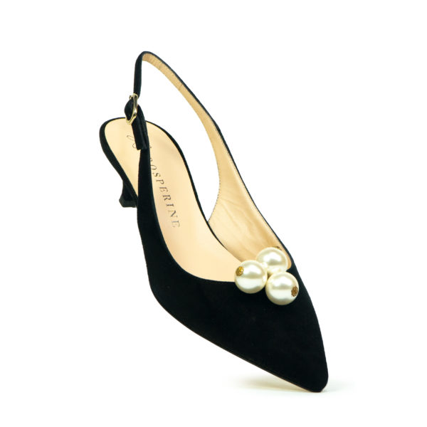 Prosperine Chanel Da Donna In Camoscio Con Perle