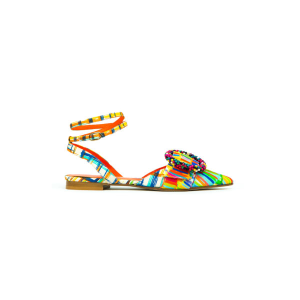 Prosperine Sandalo da Donna in Tessuto Multicolor