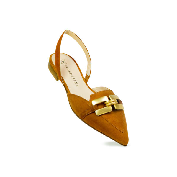 Prosperine SlingBack Da Donna In Camoscio