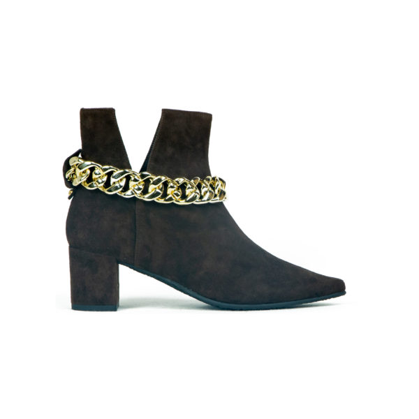Prosperine Stivale da Donna in Camoscio con Catena