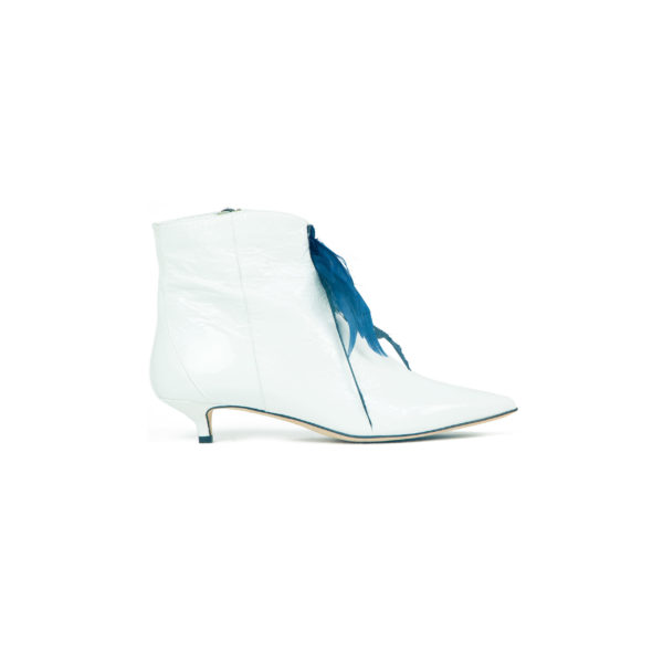 Prosperine Stivale da Donna in Vernice con Piume