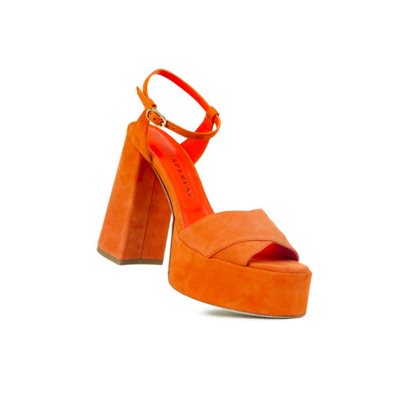 Prosperine Sandalo Da Donna Con Plateau In Camoscio