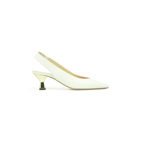 Prosperine Sandalo da Donna in Nappa con Tacco Laccato Oro