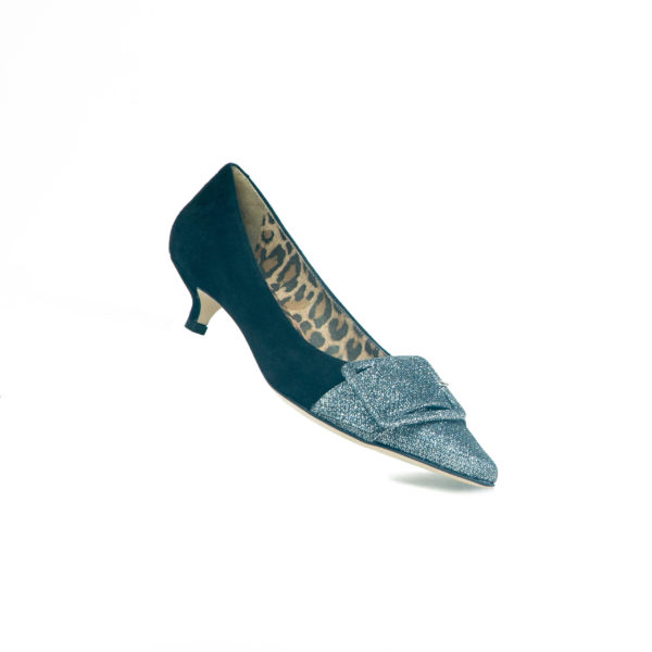 Prosperine Scarpa da Donna con Tacco in Camoscio e Glitter