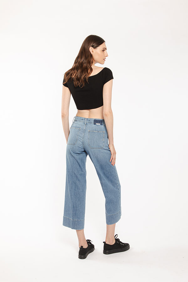 PS. Don't Forget Me EVA MID RISE PALAZZO CROPPED FIT