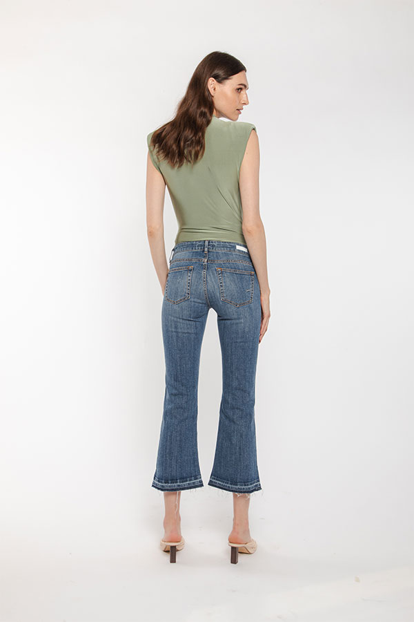 PS. Don't Forget Me SHARON LOW RISE FLARE CROPPED FIT