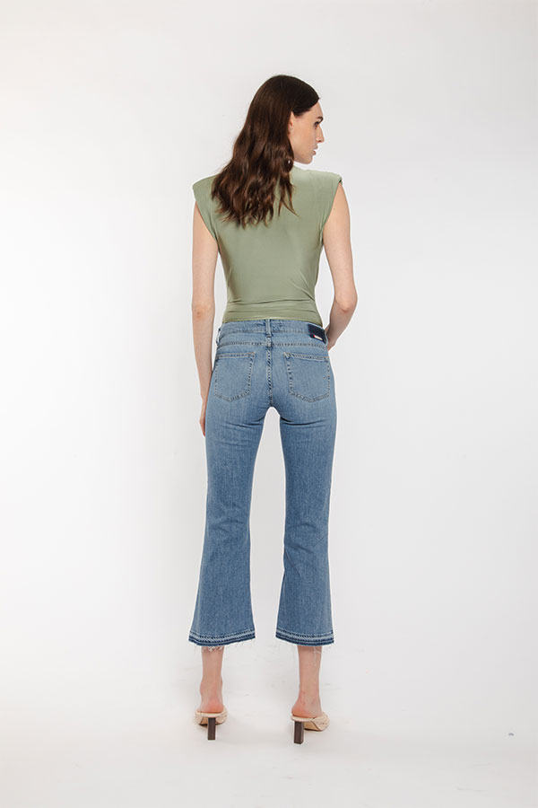 PS. Don't Forget Me SHARON LOW RISE FLARE CROPPED FIT