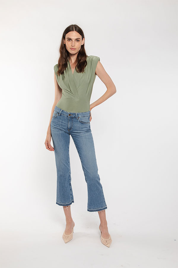 PS. Don't Forget Me SHARON LOW RISE FLARE CROPPED FIT