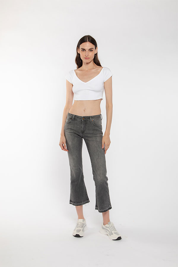 PS. Don't Forget Me SHARON LOW RISE FLARE CROPPED FIT