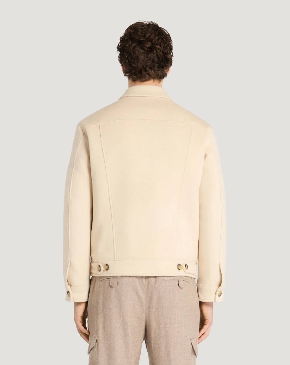 Pt Torino Giacca Trucker In Drap Di Lana E Cachemire