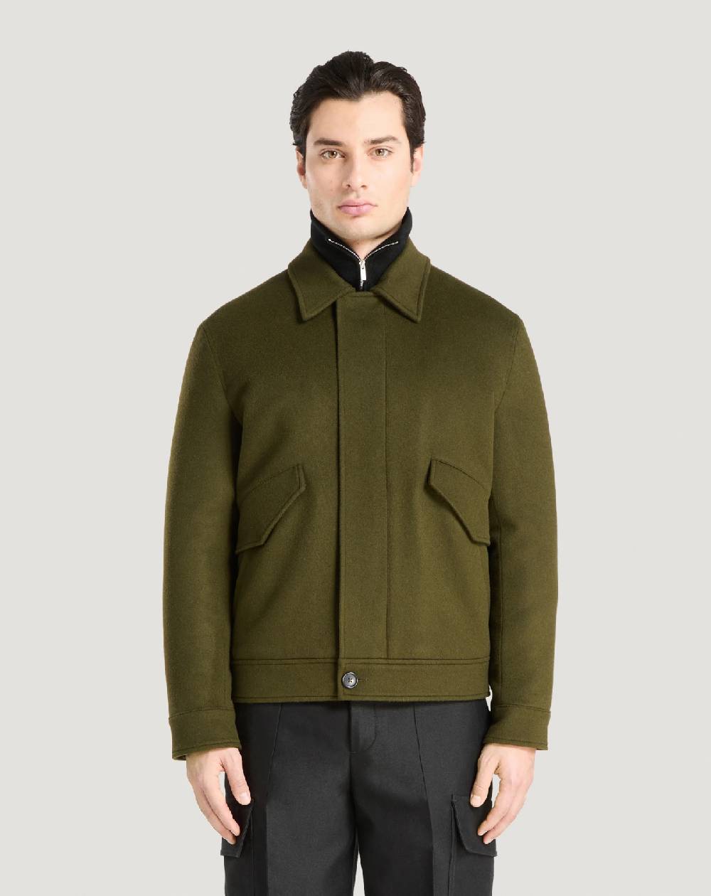 Pt Torino Giacca Trucker In Drap Di Lana E Cachemire