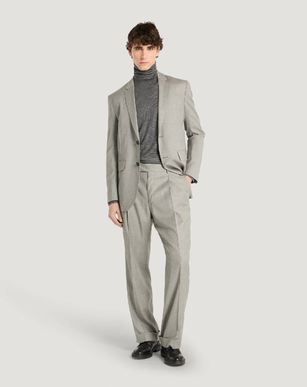 Pt Torino Pantaloni Quindici In Twill Di Lana Fluida