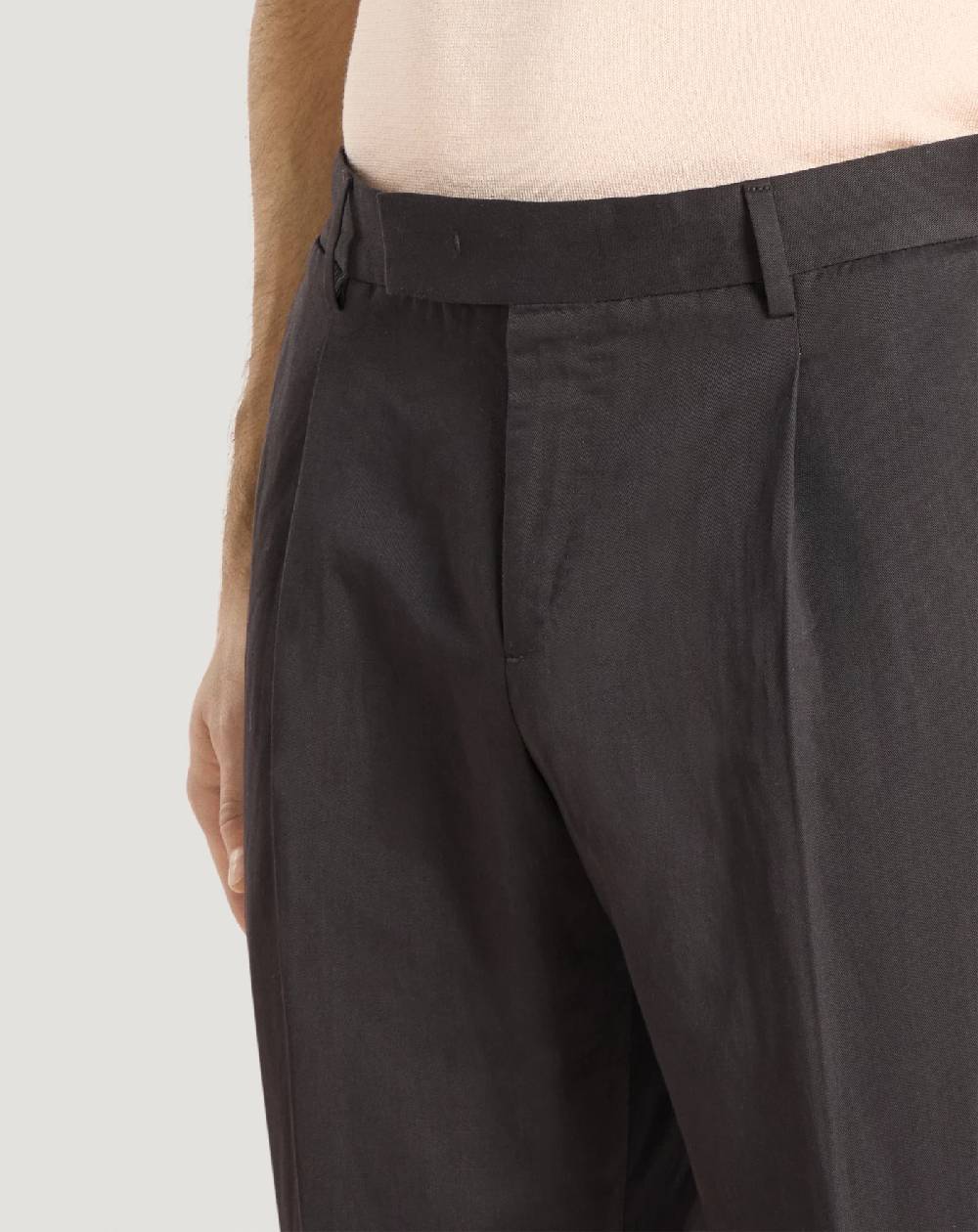 Pt Torino Pantaloni Rebel In Gabardina Di Cotone E Lino