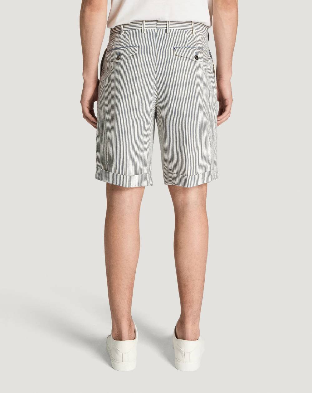 Pt Torino Bermuda In Cotone A Righe