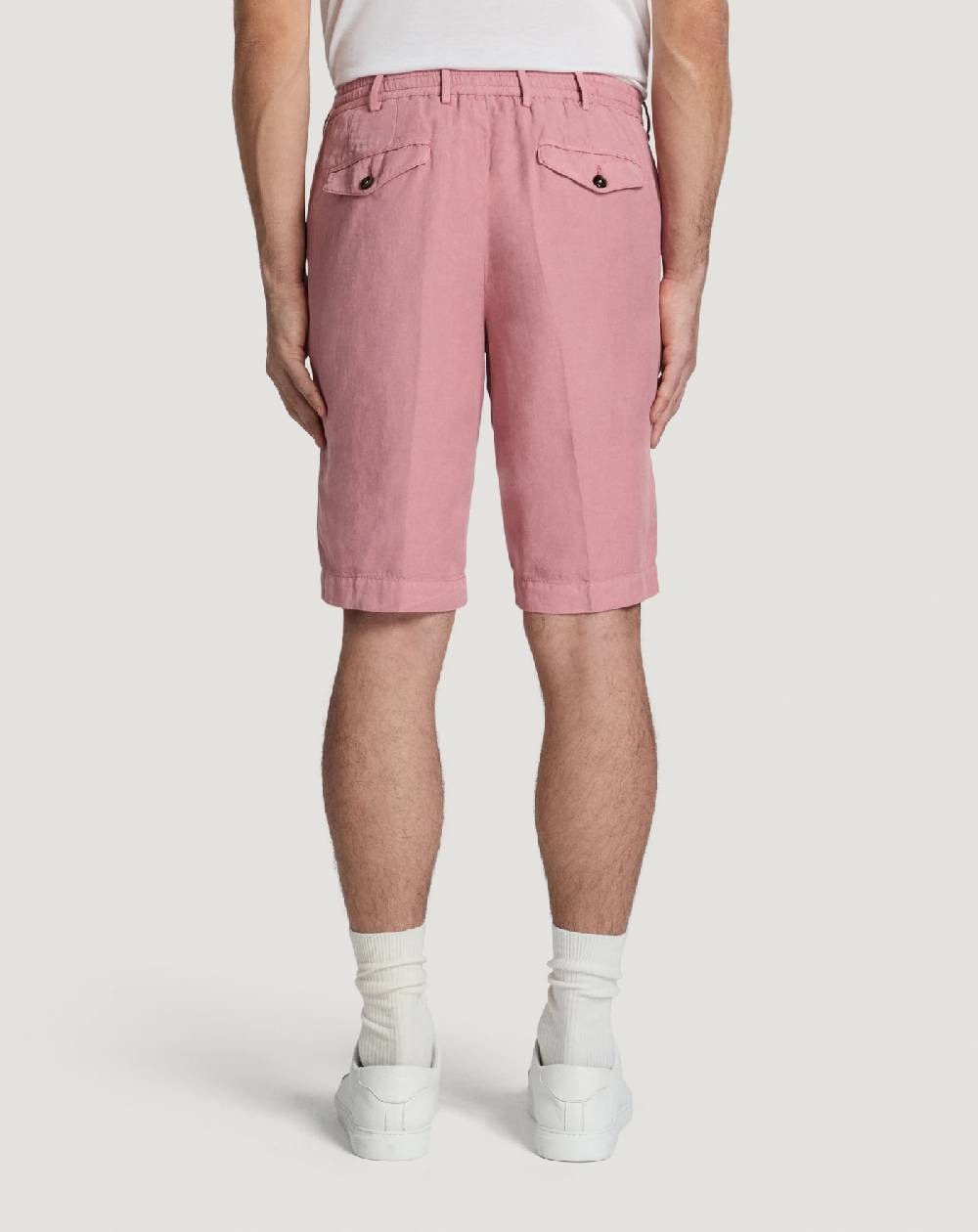 Pt Torino Bermuda In Cotone E Lino Batavia