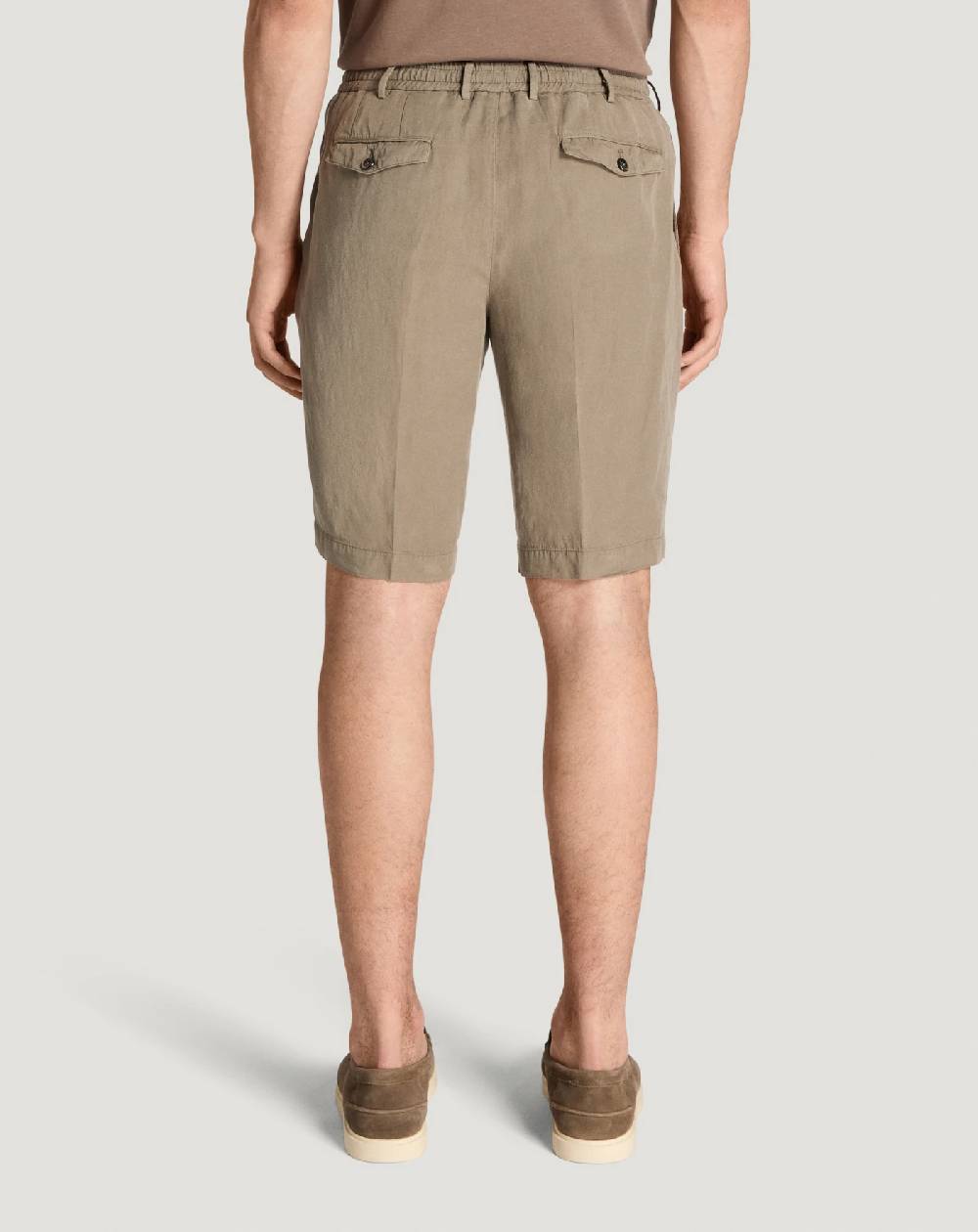 Pt Torino Bermuda In Cotone E Lino Batavia