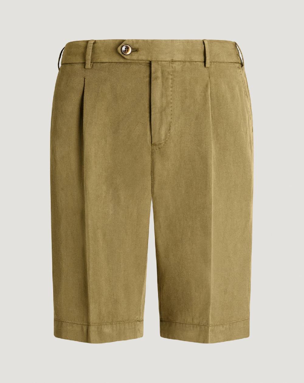 Pt Torino Bermuda in cotone e lino batavia