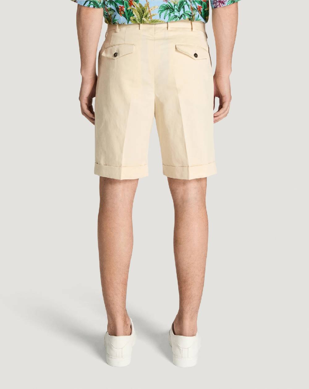 Pt Torino Bermuda In Gabardina Di Cotone E Lino