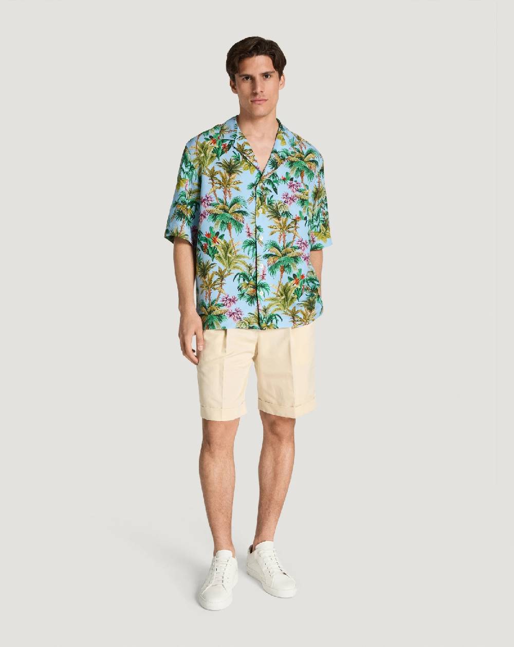 Pt Torino Bermuda In Gabardina Di Cotone E Lino