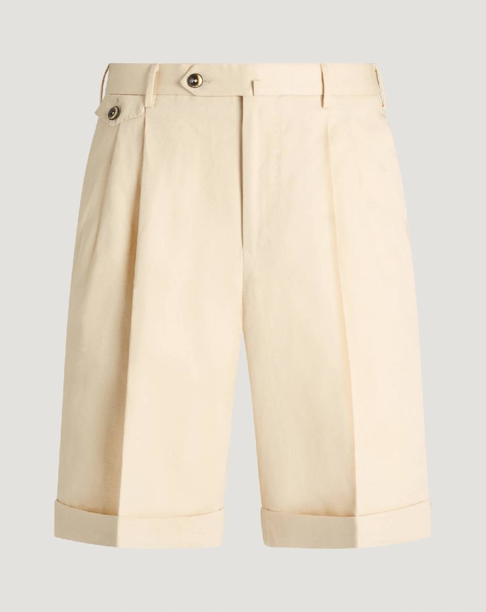 Pt Torino Bermuda in gabardina di cotone e lino