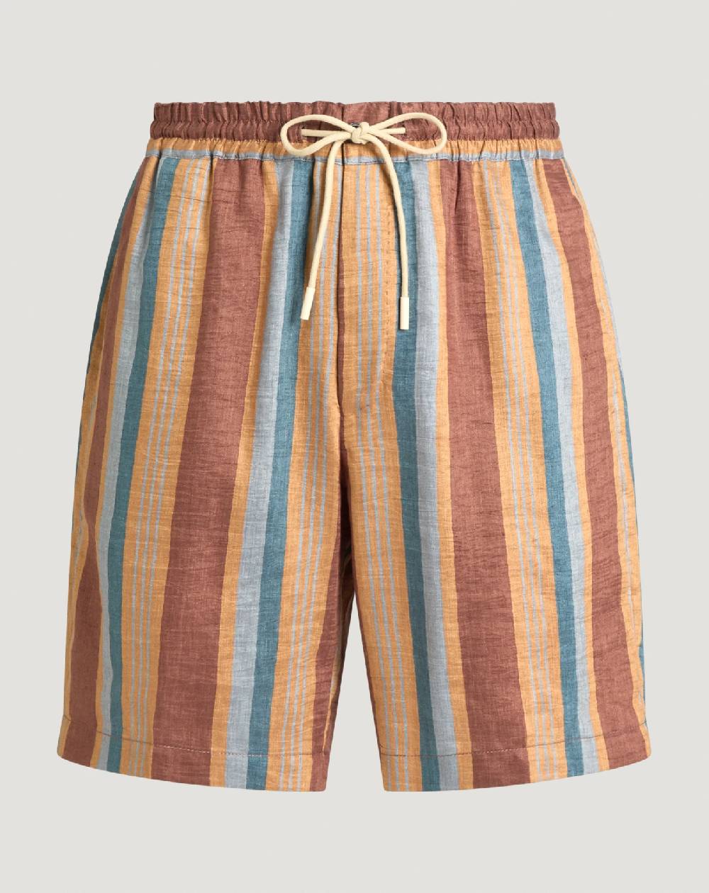 Pt Torino Bermuda in lino fluido a righe