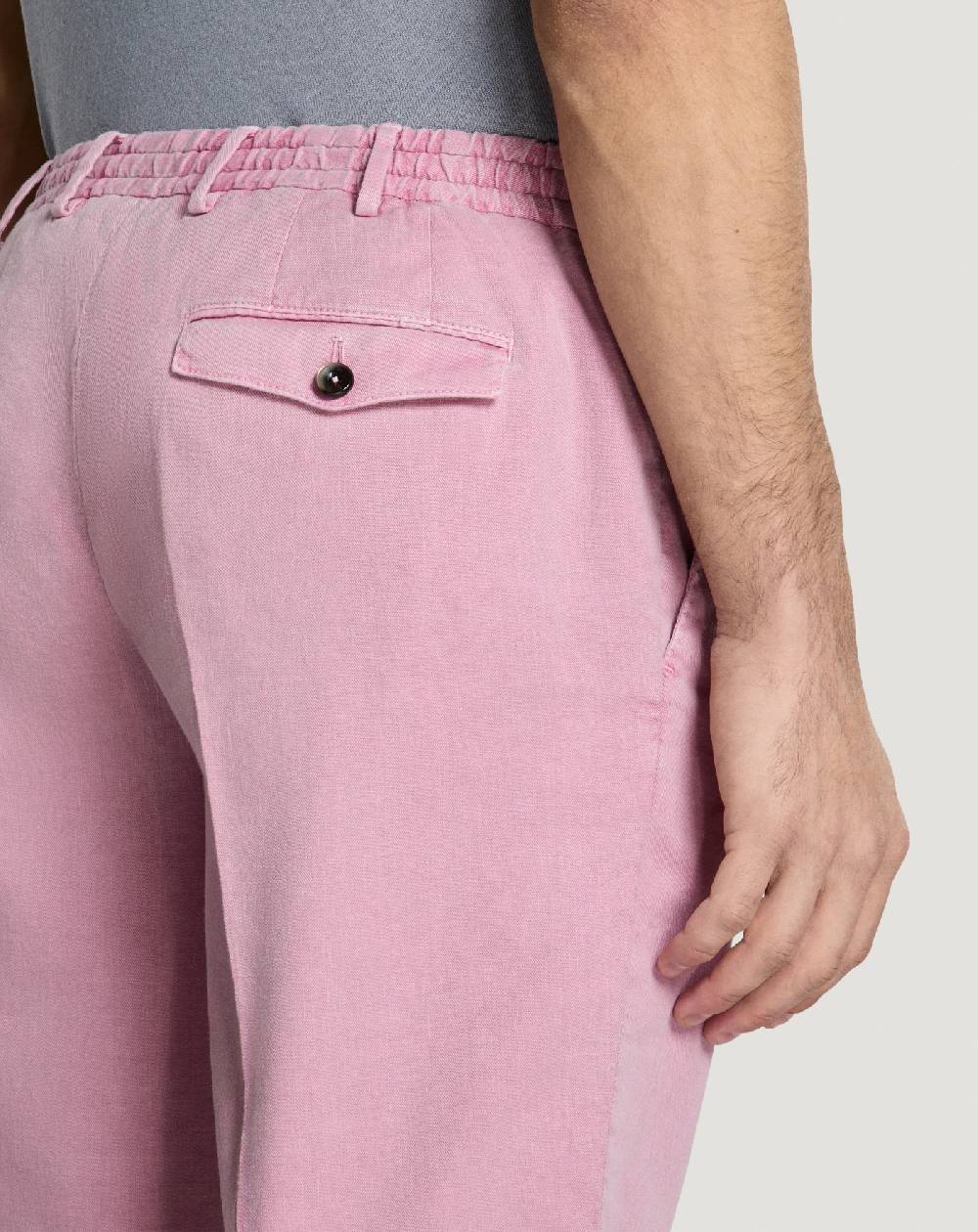 Pt Torino Bermuda In Lino Stretch Délavé