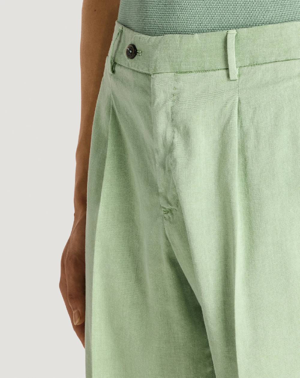 Pt Torino Bermuda In Lino Stretch Délavé