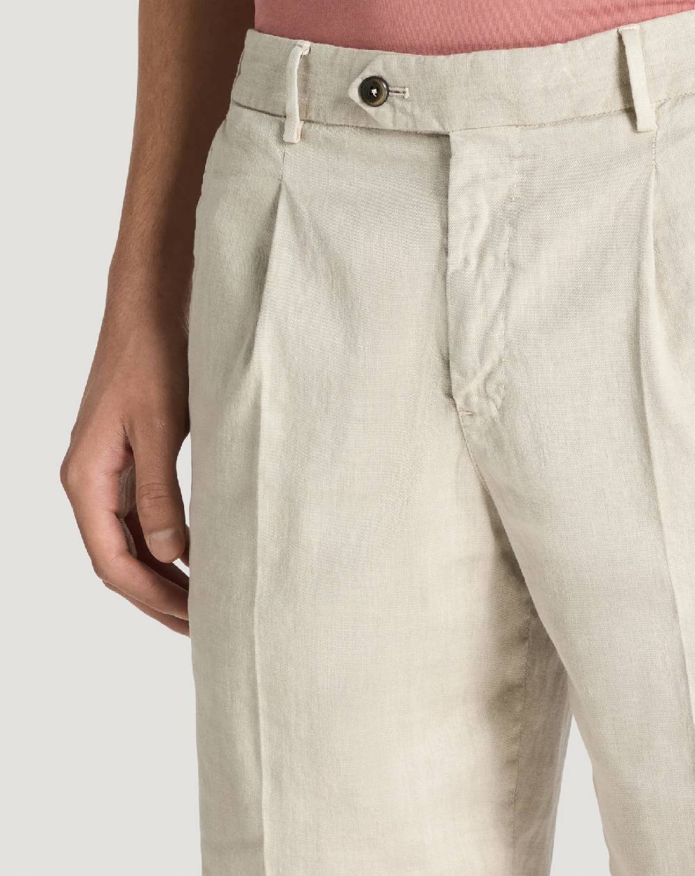 Pt Torino Bermuda In Lino Stretch Délavé