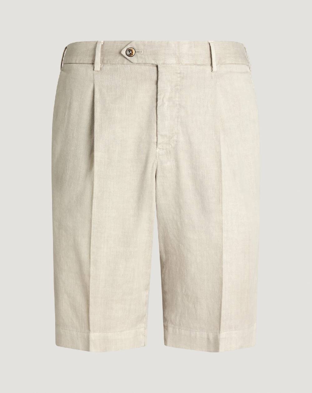 Pt Torino Bermuda in lino stretch délavé