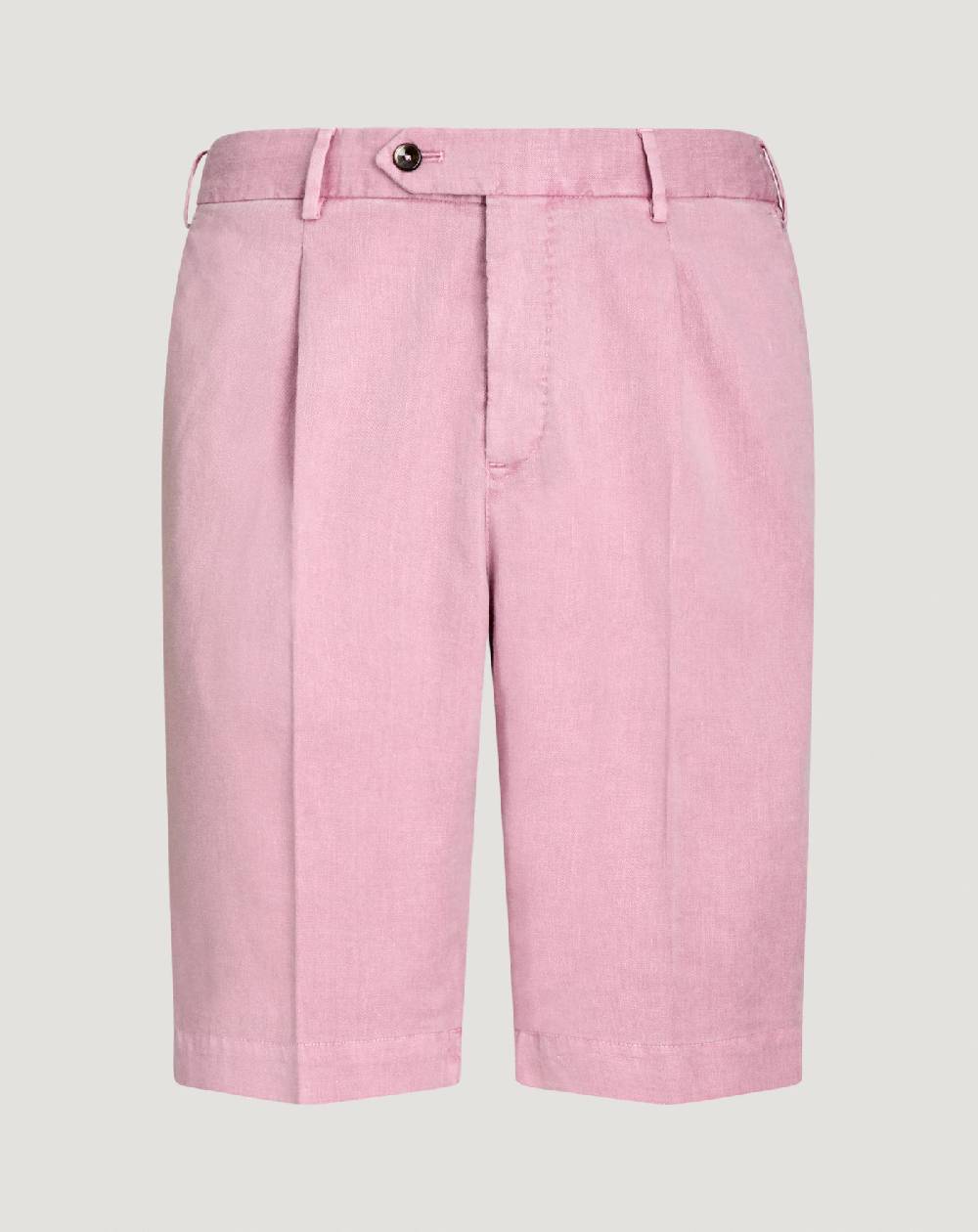 Pt Torino Bermuda in lino stretch délavé